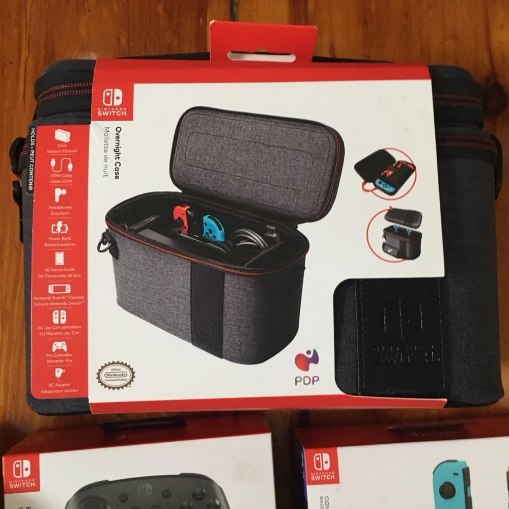 NIB PowerA Nintendo Switch Charger Controller and Travel Case Accessories Bundle